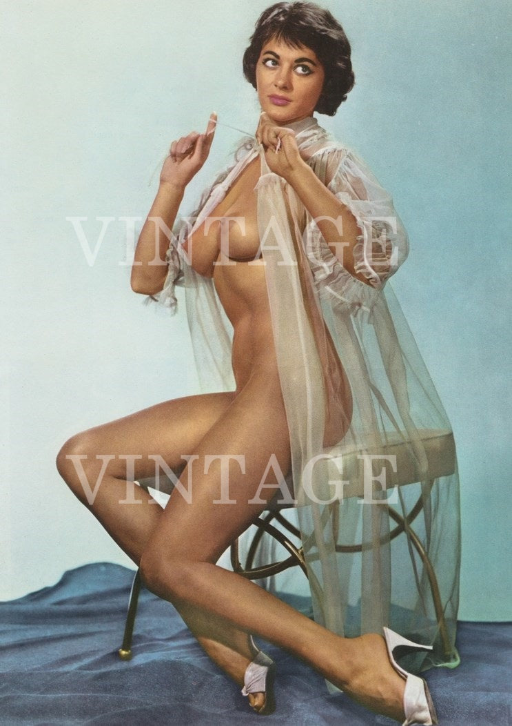 Vintage Pin Up Model Art photography Nude Woman 4" x 6" 00135