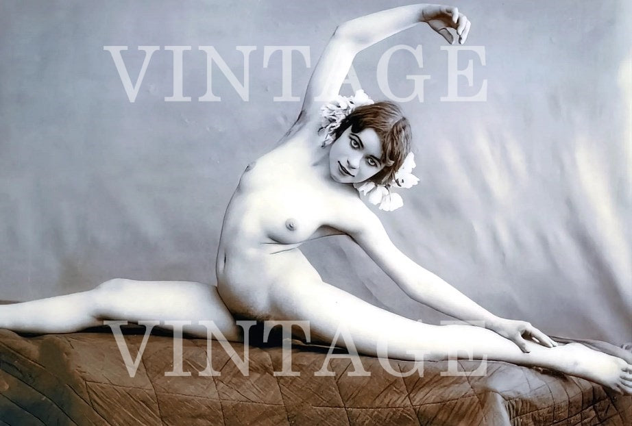 Vintage Pin Up Model Art photography Nude Woman 4" x 6" 00483