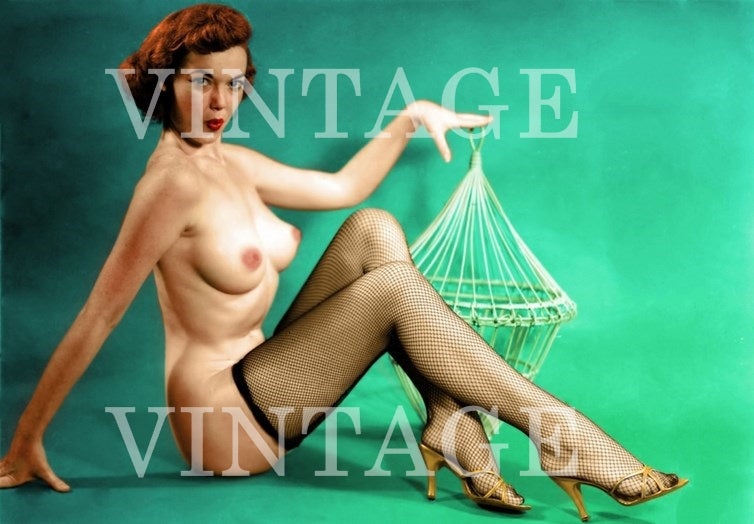 Vintage Pin Up Model Art photography Nude Woman 4" x 6" 00552