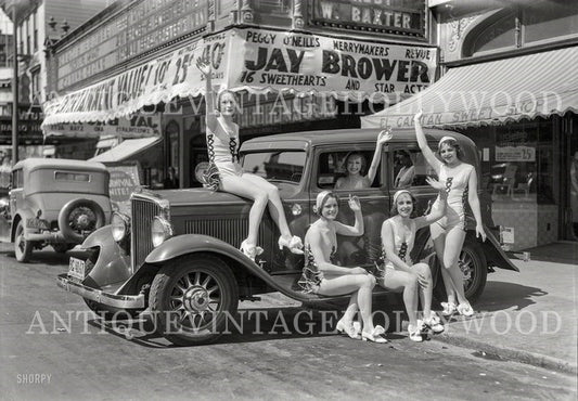 Actor Jay Brower with members of the Peggy O'Neil revue in San Francisco, 1932. A00012