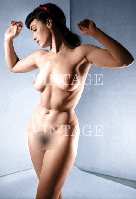 Vintage Pin Up Model Art photography Nude Woman 4" x 6"  00550